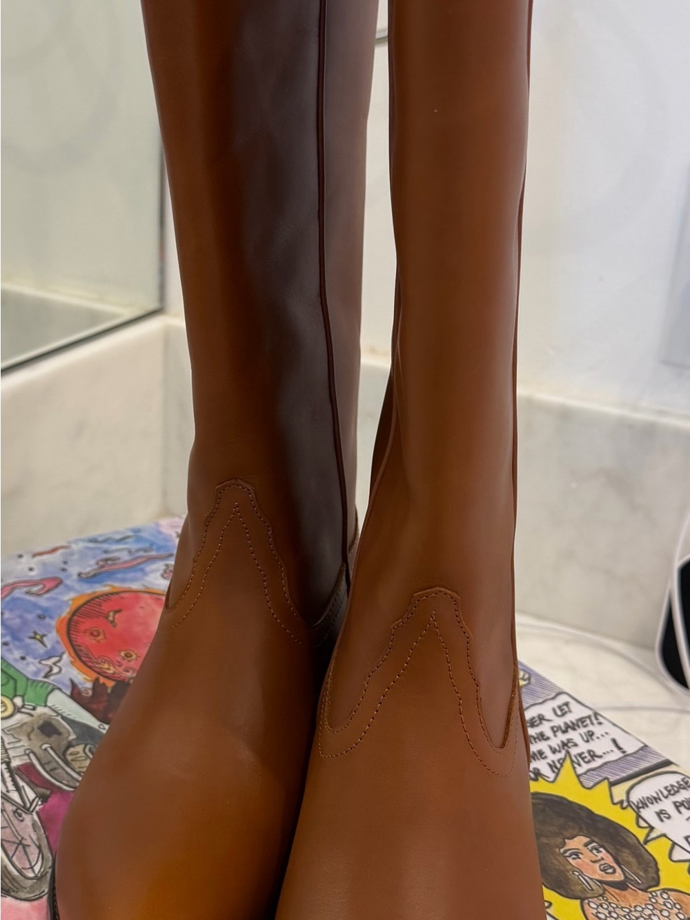 NEW Anthropologie Jeffrey Campbell Andouille Western Boots Size 7 - Picture 5 of 7